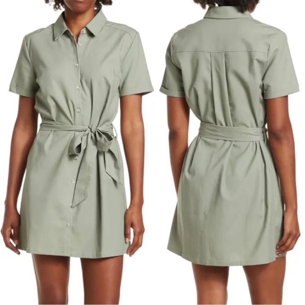 The good Jane linen belted shirtdress